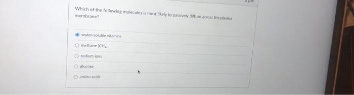Solved Which of the following molecules is most likely to | Chegg.com