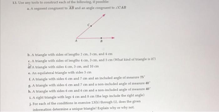 Question 2 - Construct a triangle of sides 4 cm, 5 cm and 6 cm