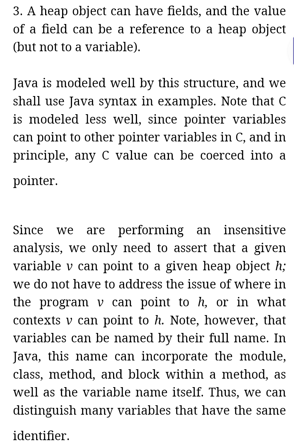 Solved 3 a heap object can have fields and the value of a chegg