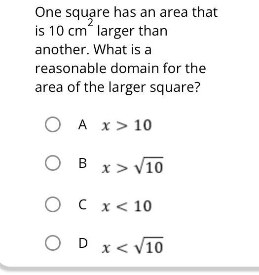 solved-one-square-has-an-area-that-is-10-cm-larger-than-chegg