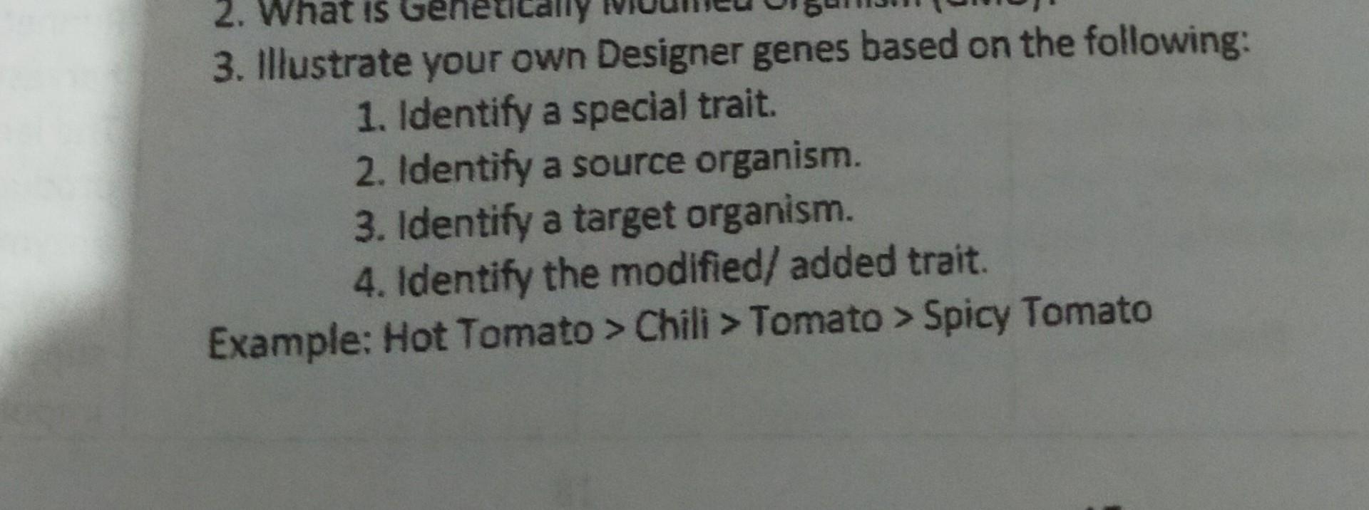 Solved 2. What is 3. Illustrate your own Designer genes | Chegg.com