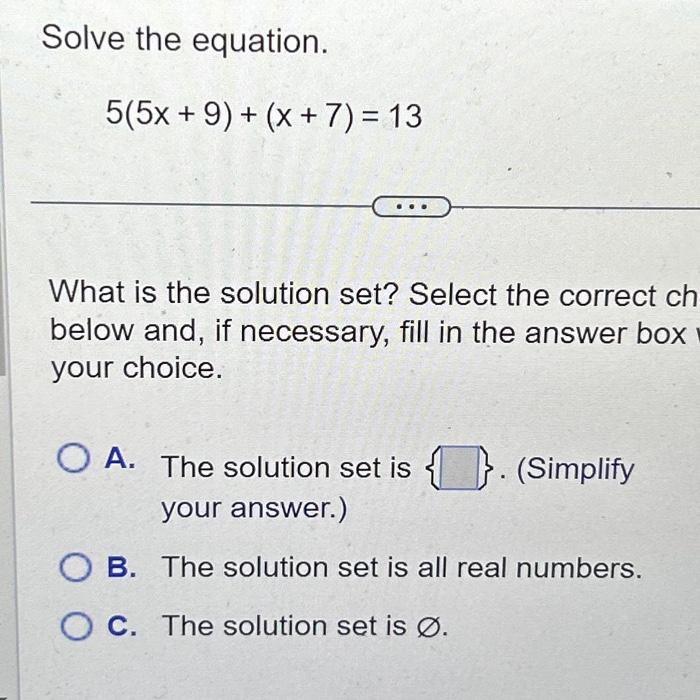 solve 7x 5 3x 13