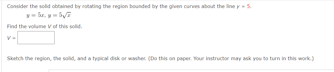 Solved Consider the solid obtained by rotating the region | Chegg.com