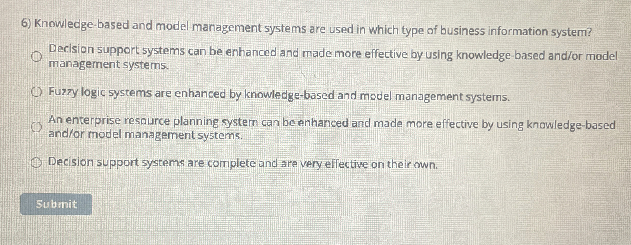 Solved Knowledge-based and model management systems are used | Chegg.com
