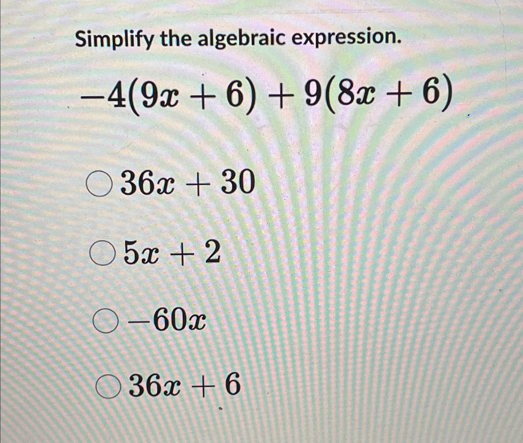 Solved Simplify The Algebraic Chegg