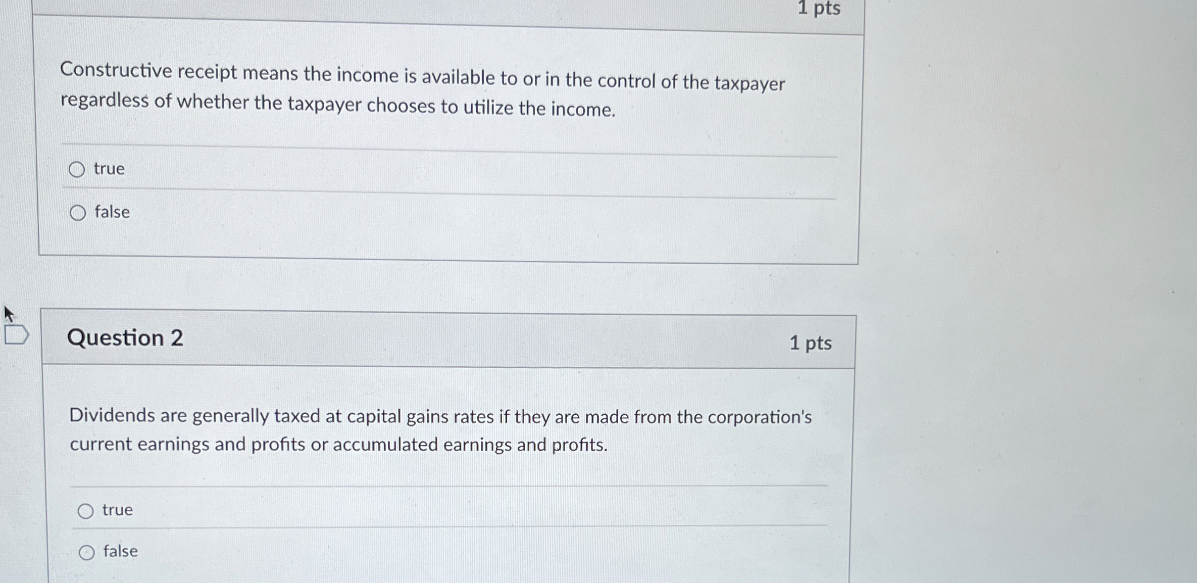 Solved Constructive receipt means the income is available to | Chegg.com