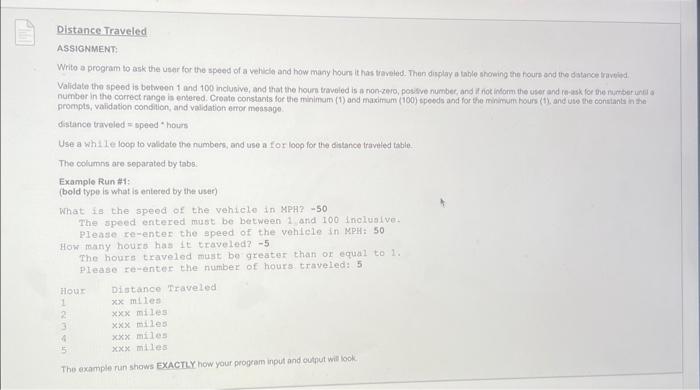 Solved ASSIGNMENT: Writo a program to ask the user for the | Chegg.com