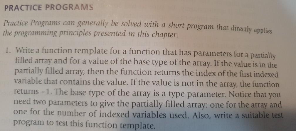 Solved PRACTICE PROGRAMS Practice Programs can generally be | Chegg.com