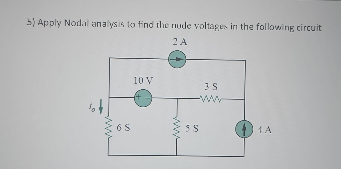 Solved Apply Nodal analysis to find the node voltages in the | Chegg.com