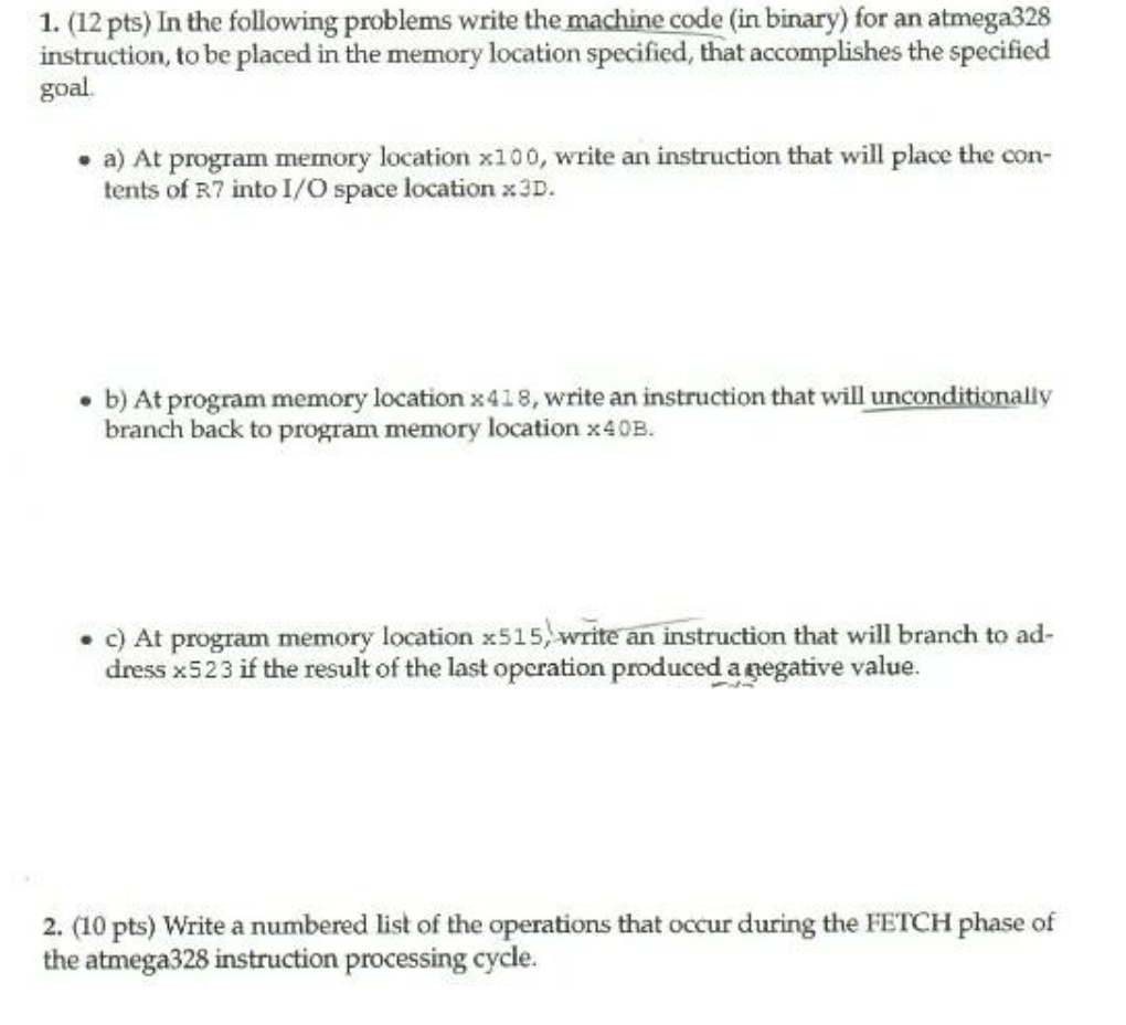 Machine Problem 9 Programming Solved (12 pts) In the following problems write the | Chegg.com