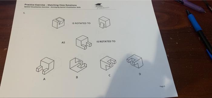 Solved Practice Exercise - Matching View Rotations ratione | Chegg.com