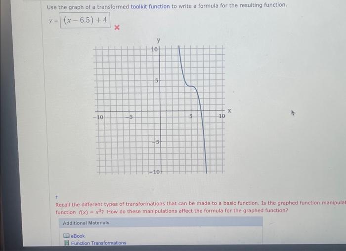 Use the graph of a transformed toolkit function to | Chegg.com