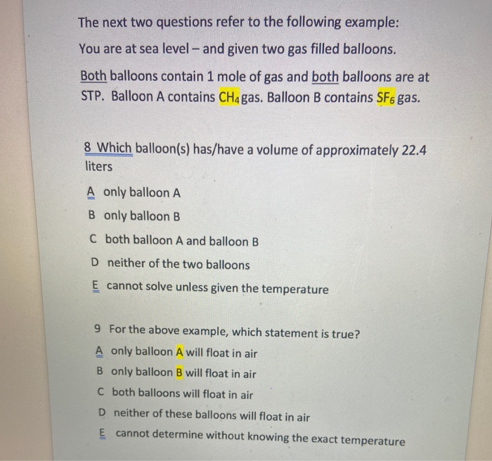 Solved The Next Two Questions Refer To The Following | Chegg.com