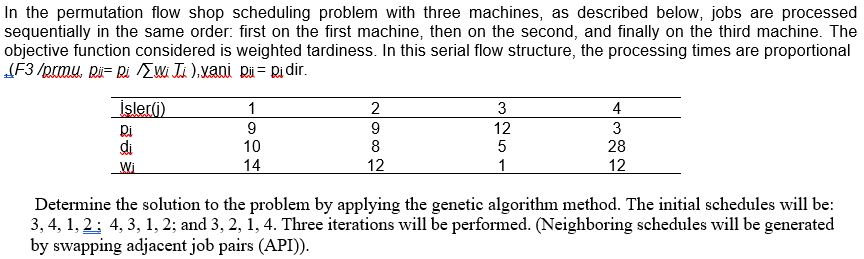 In ﻿the permutation flow shop scheduling problem with | Chegg.com