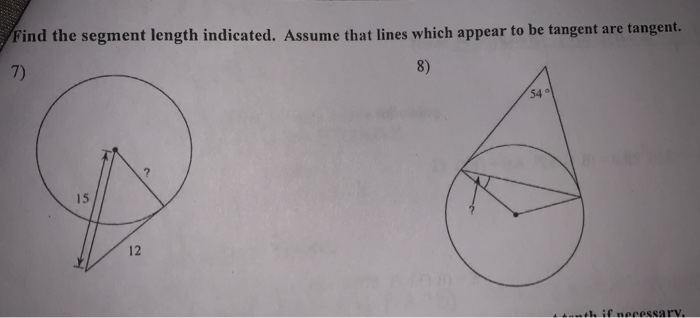 Solved Find The Segment Length Indicated. Assume That Lines 