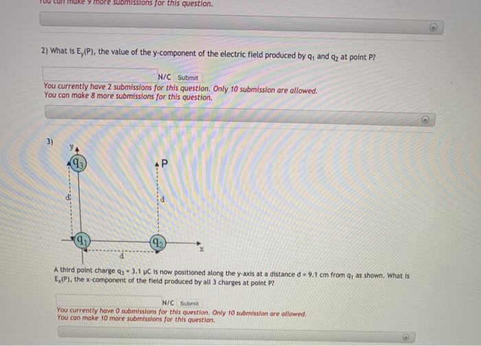 Solved Electric Field from Point Charges √ 2 3 4 5 6 Two | Chegg.com