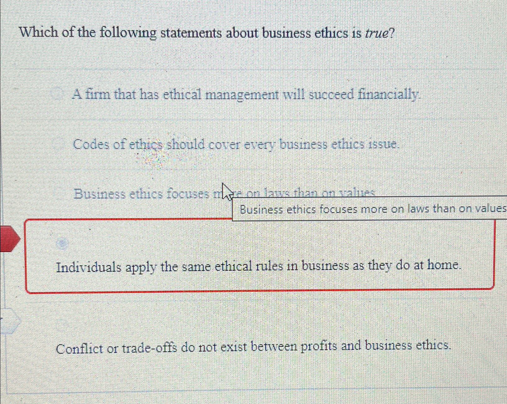 Solved Which of the following statements about business | Chegg.com
