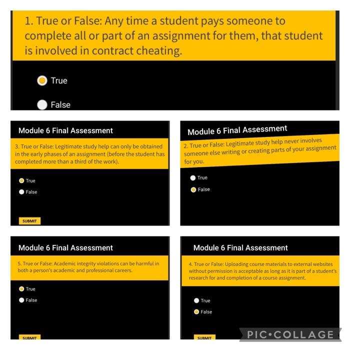 Solved 1. True or False: Any time a student pays someone to | Chegg.com