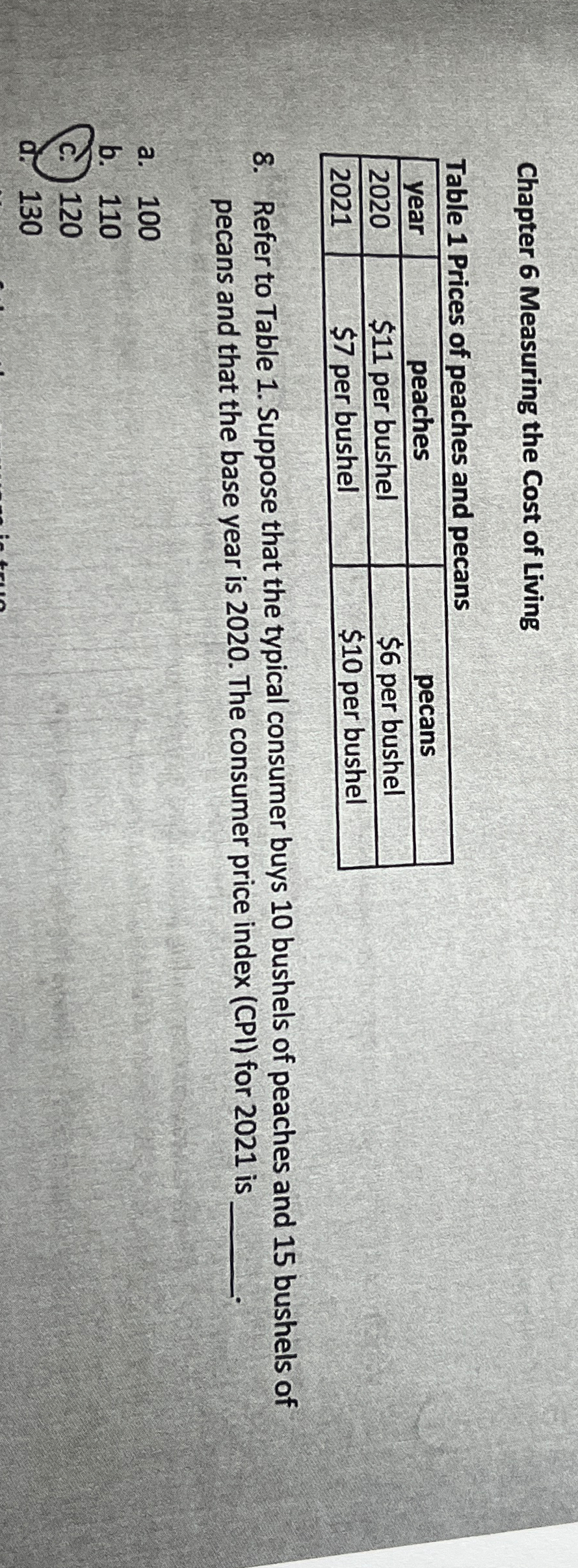 Chapter 6 ﻿Measuring the Cost of LivingTable 1 | Chegg.com