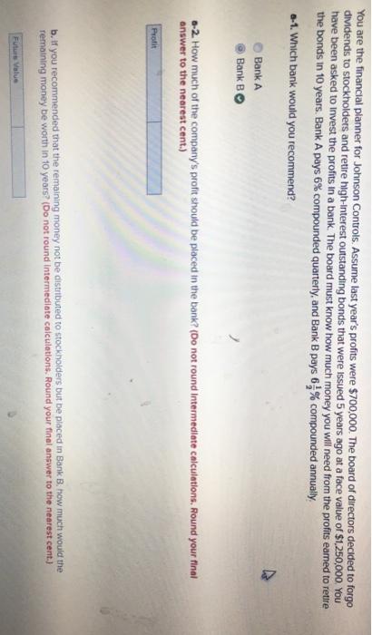 Solved You Are The Financial Planner For Johnson Controls. | Chegg.com