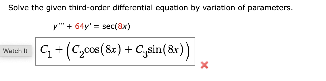 Solved Solve The Given Third Order Differential Equation By 0417