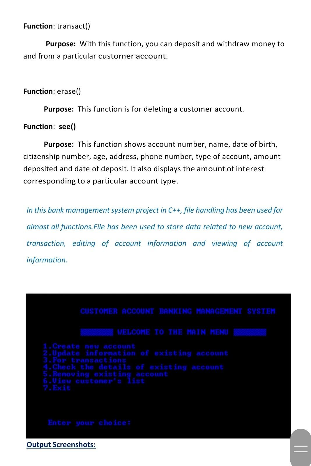 Solved Project 3 Bank Management System Instructions 1. | Chegg.com