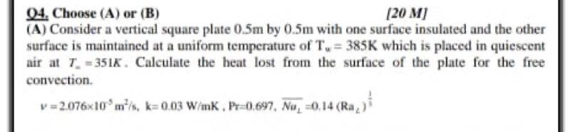 Solved 04. Choose (A) or (B) (20 M) (A) Consider a vertical | Chegg.com