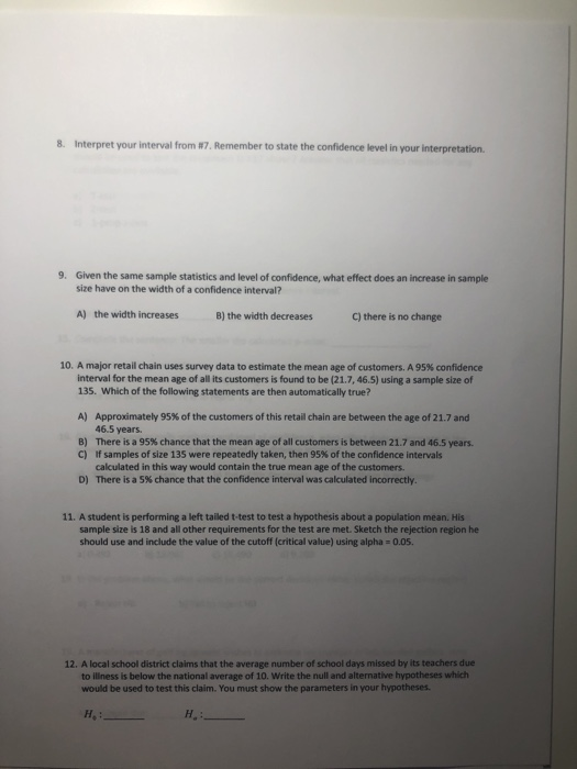 Solved For multiple choice questions, circle the correct | Chegg.com