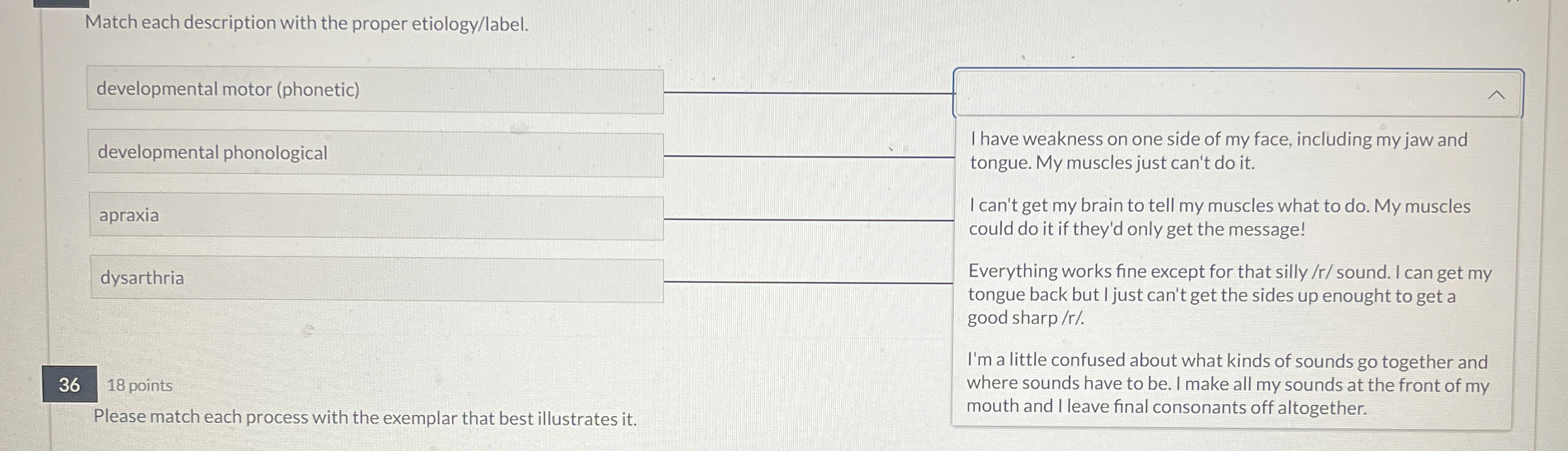 Solved Match each description with the proper | Chegg.com