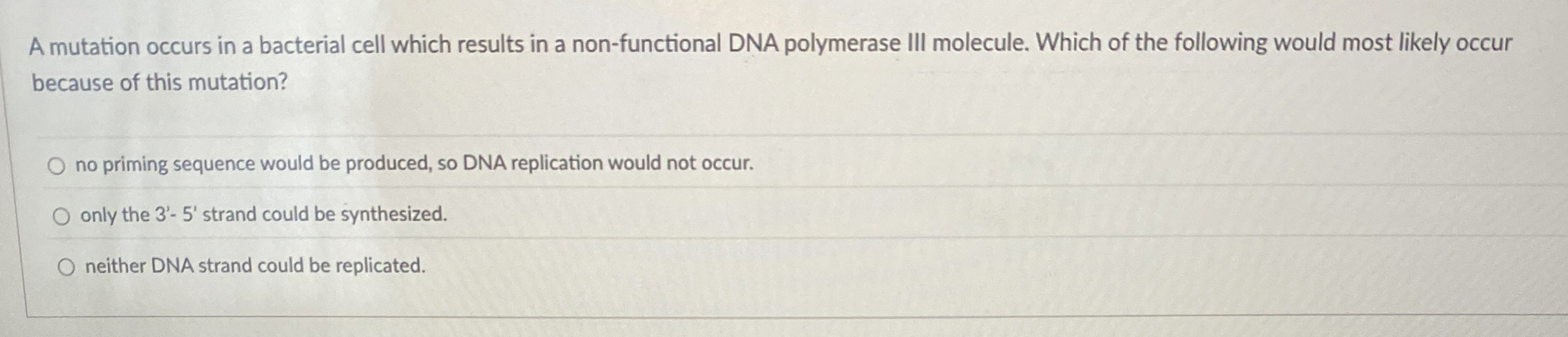 Solved A mutation occurs in a bacterial cell which results | Chegg.com