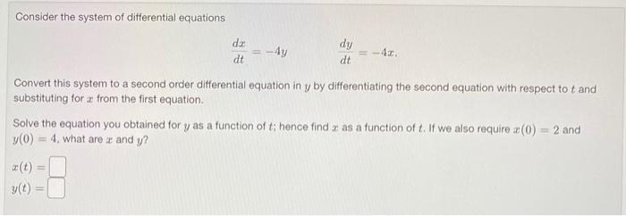 Solved Consider the system of differential equations | Chegg.com