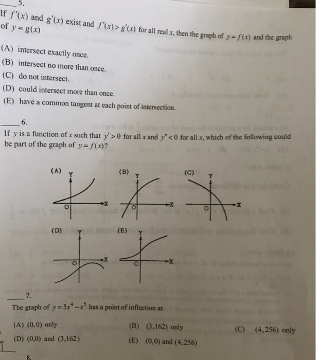 Solved 5 If F X And G X Exist And F X G X For Chegg Com