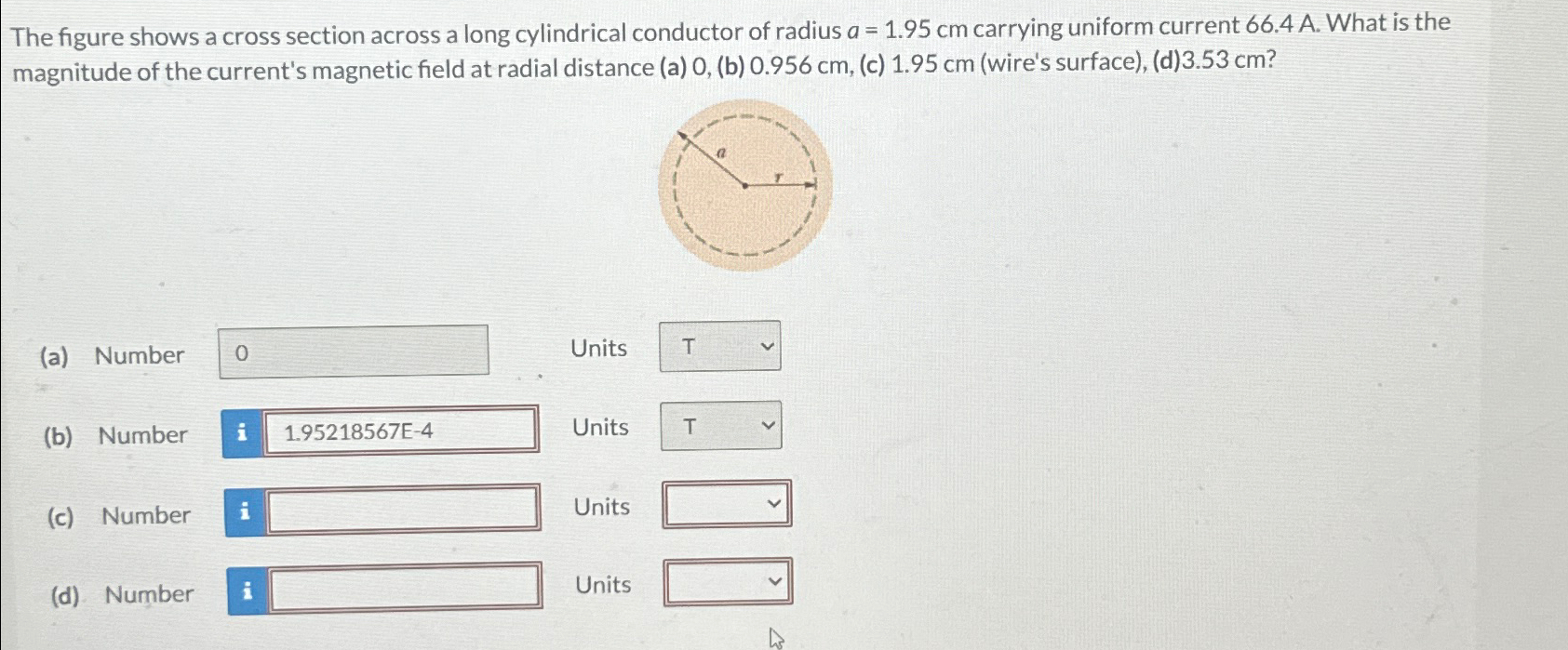 Solved The figure shows a cross section across a long | Chegg.com