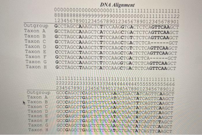 This is the molecular dataI created the Trait Matrix | Chegg.com