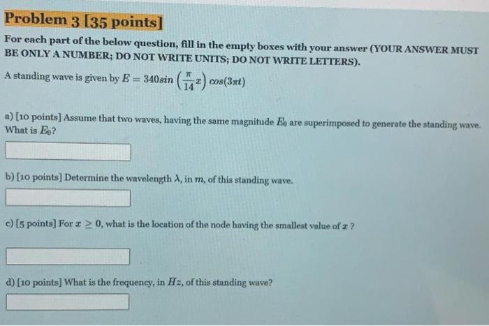 Solved Problem 3 [35 points] For each part of the below | Chegg.com