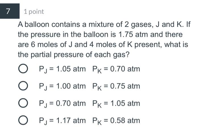 Solved 10 1 Point Calculate The Pressure In Mmhg Of 0 1 Chegg Com