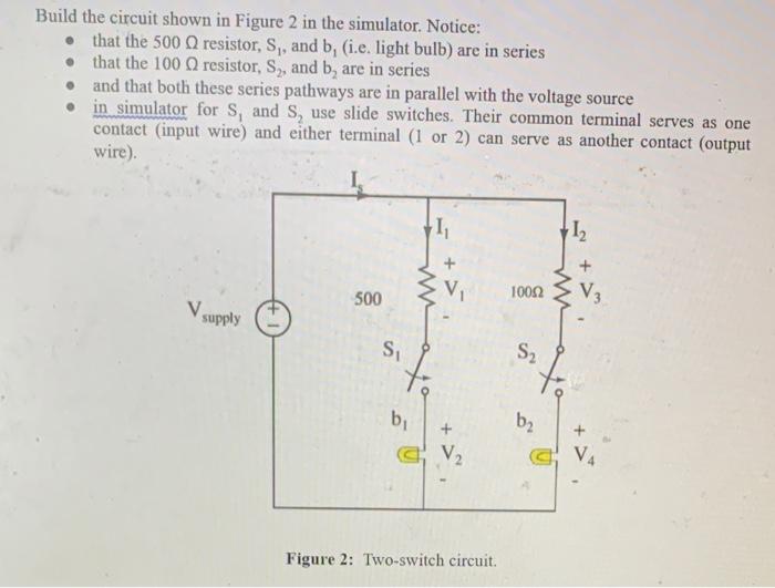 Solved Build the circuit shown in Figure 2 in the simulator. | Chegg.com