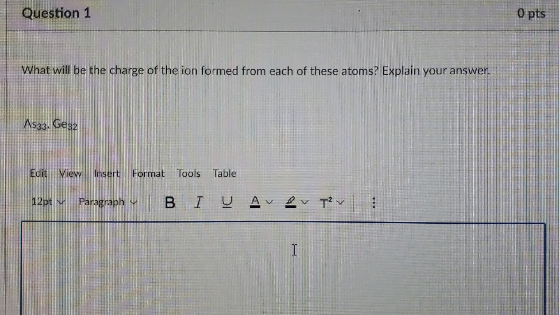 Solved What will be the charge of the ion formed from each | Chegg.com