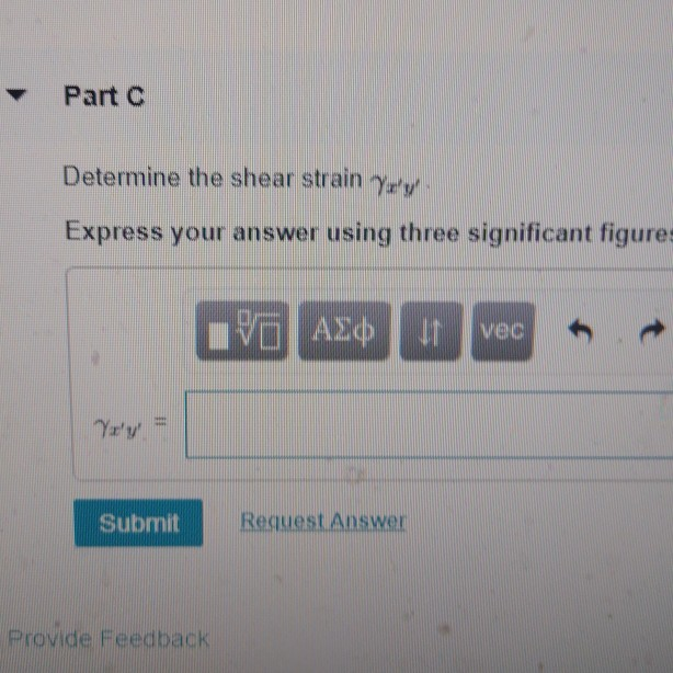 Solved Part A Determine the normal strain € Express your | Chegg.com
