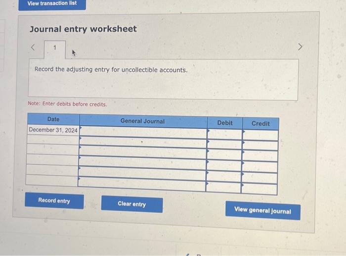 Solved Journal entry worksheet Record the adjusting entry | Chegg.com