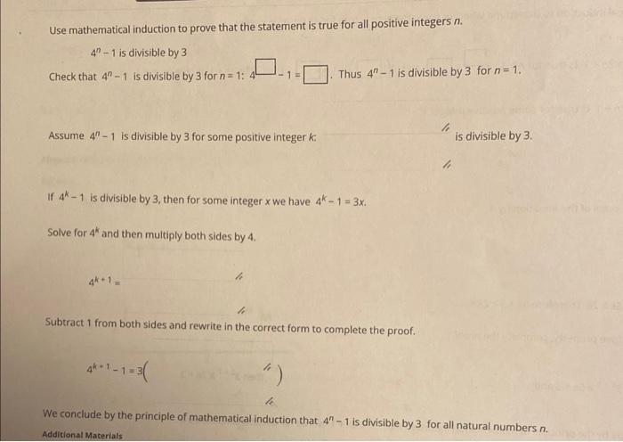 Solved Use Mathematical Induction To Prove That The | Chegg.com