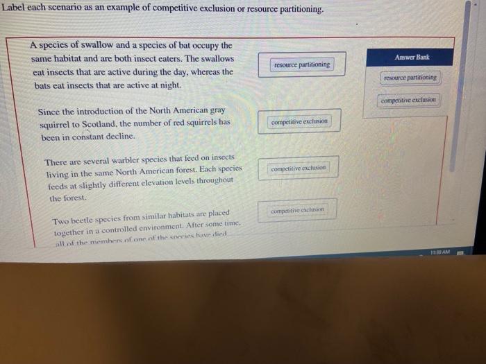 Solved Label each scenario as an example of competitive | Chegg.com