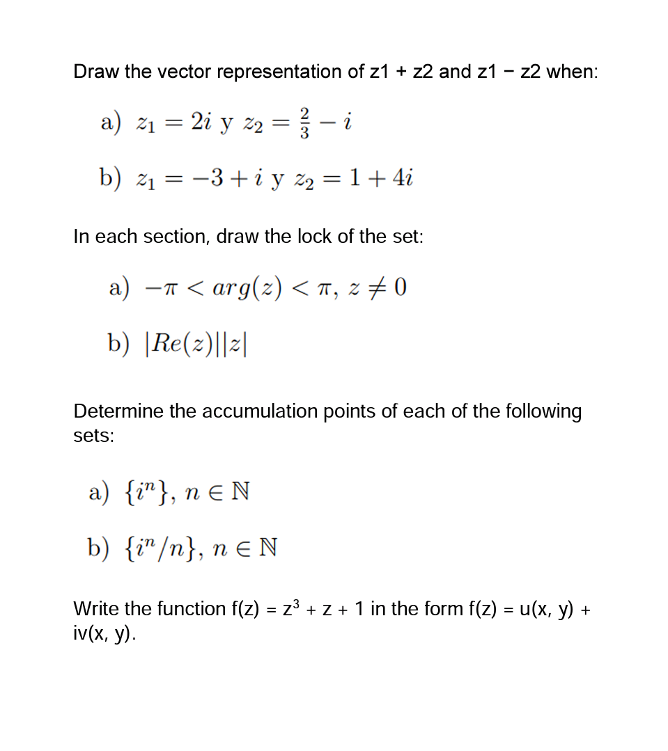 Solved Draw the vector representation of z1+z2 and z1−z2 | Chegg.com