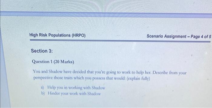 Solved Question 1 (20 Marks) You and Shadow have decided | Chegg.com