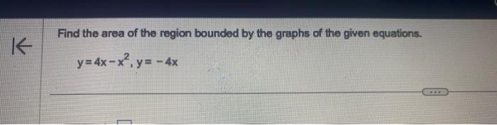 how to find the area of a region bounded by graphs