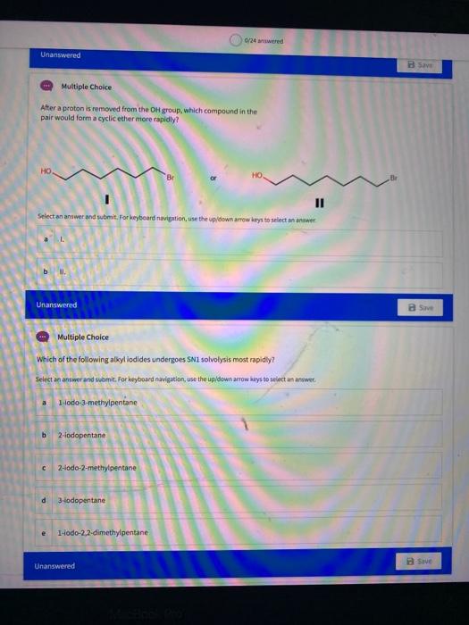 Solved 6/24 Answered Unanswered B Save Multiple Choice After | Chegg.com