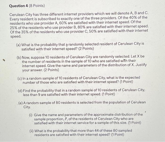 Solved cerulean city has three different internet providers chegg