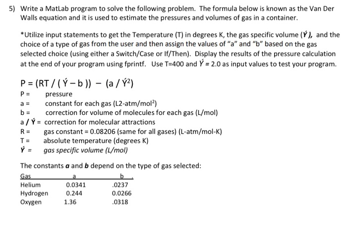 Solved 5 Write A Matlab Program To Solve The Following P Chegg Com