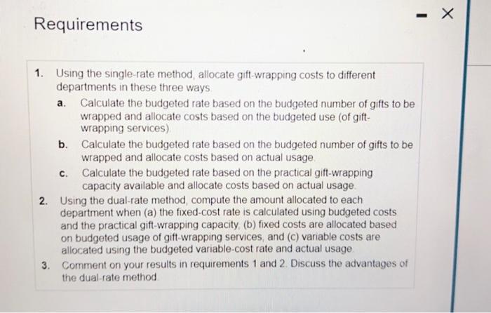 1. Using the single-rate method, allocate | Chegg.com