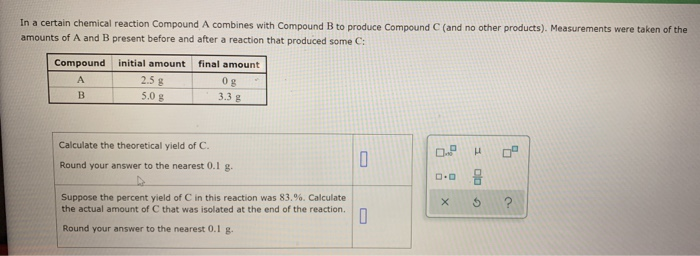 Solved In A Certain Chemical Reaction Compound A Combines | Chegg.com